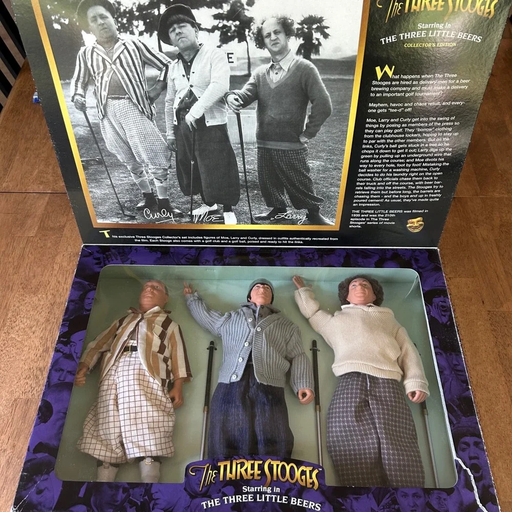 1997 Hasbro The Three Stooges The Three Little Beers Collector Edition Figures